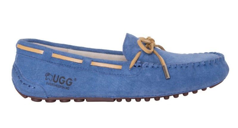 Lace rubber sole summer moccasin