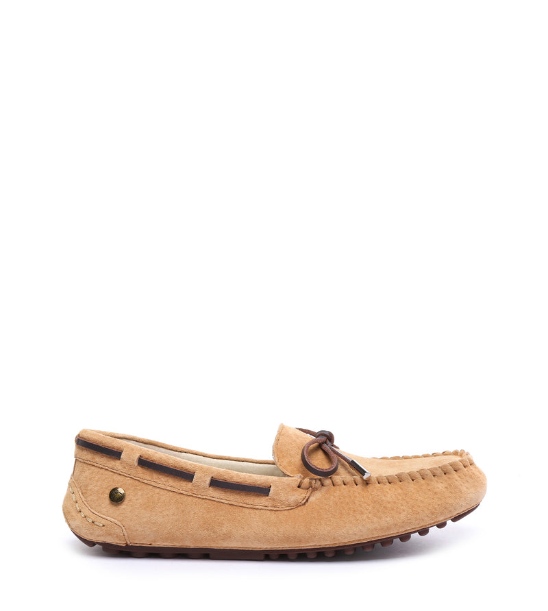 Lace rubber sole summer moccasin