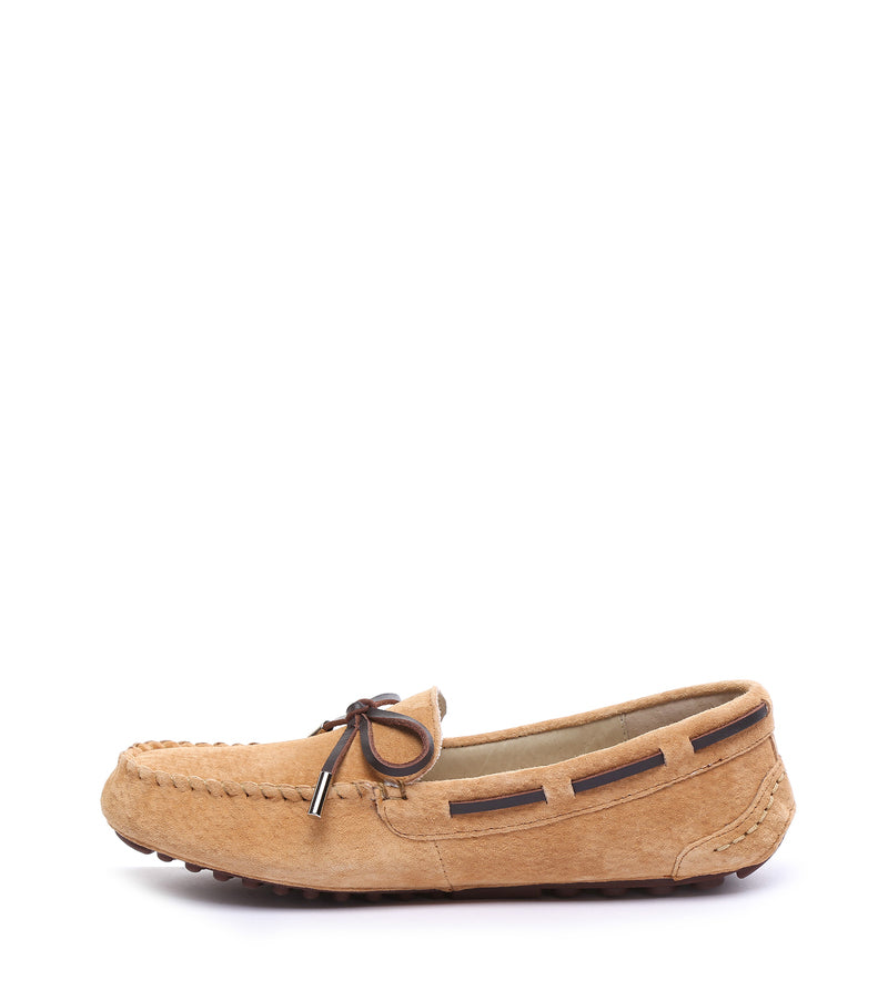 Lace rubber sole summer moccasin