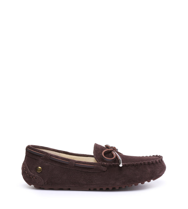 Lace rubber sole summer moccasin