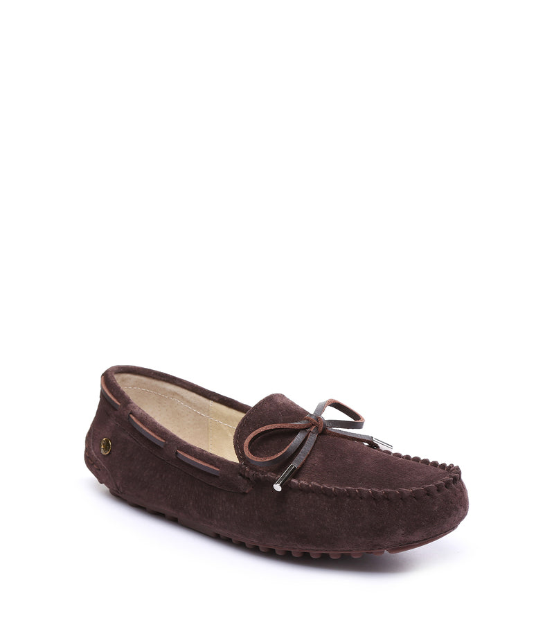 Lace rubber sole summer moccasin