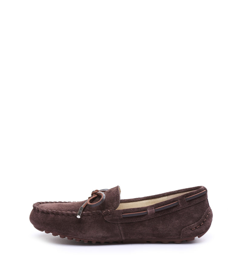 Lace rubber sole summer moccasin