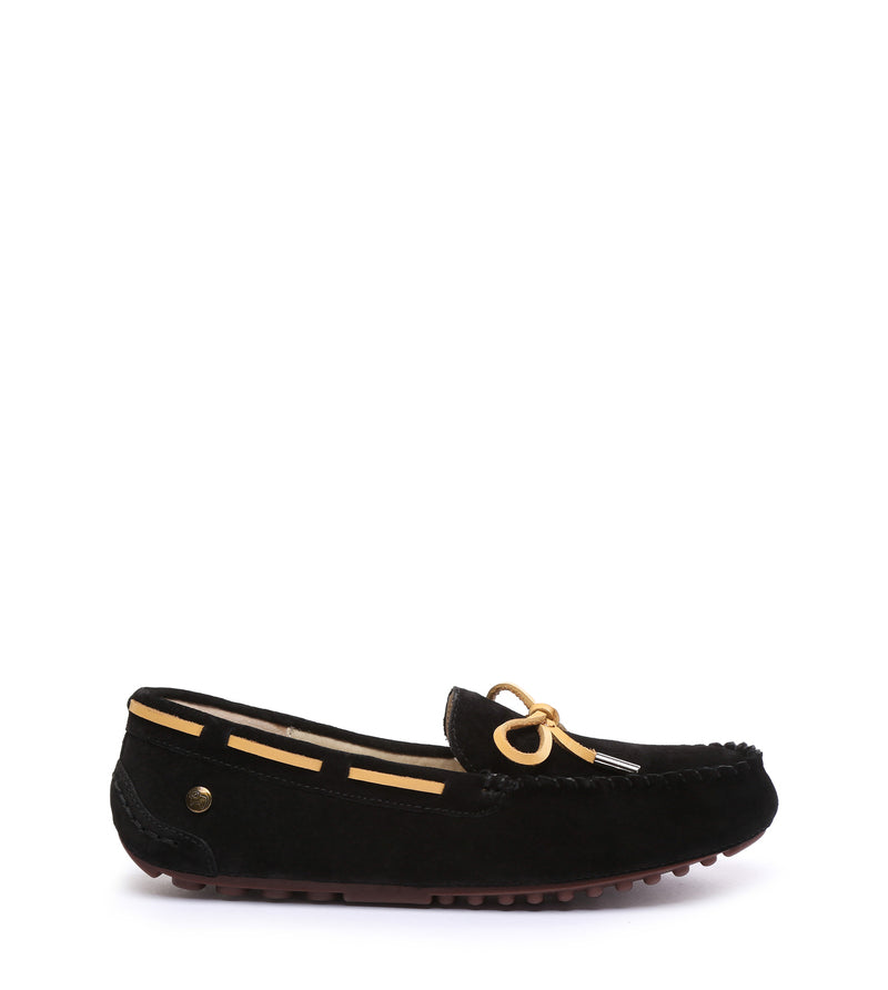 Lace rubber sole summer moccasin