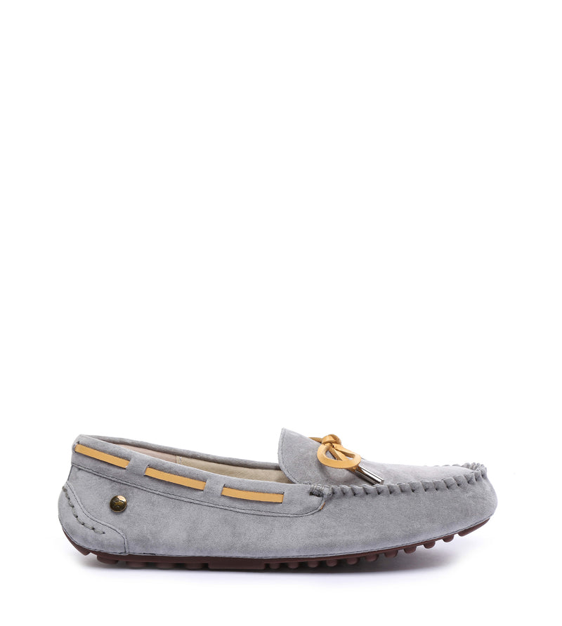 Lace rubber sole summer moccasin