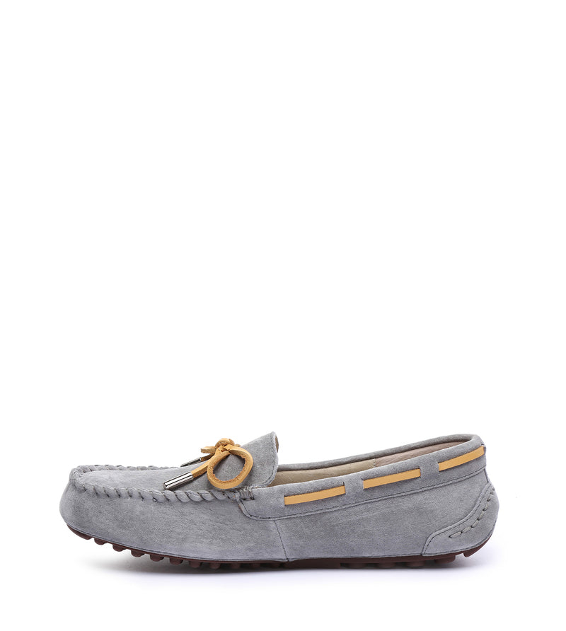 Lace rubber sole summer moccasin