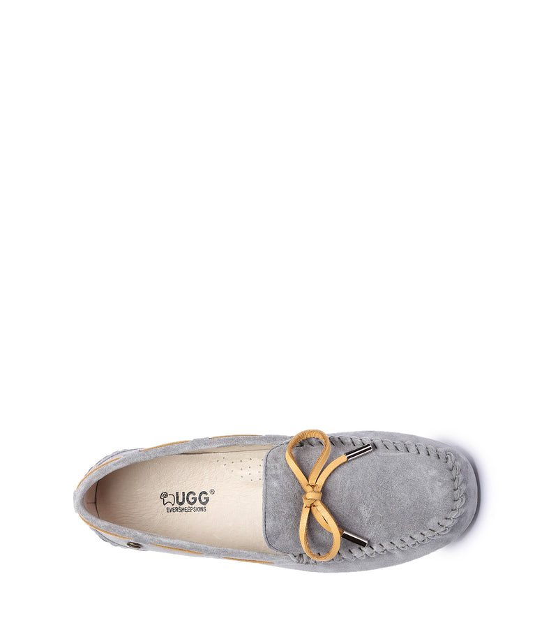 Lace rubber sole summer moccasin