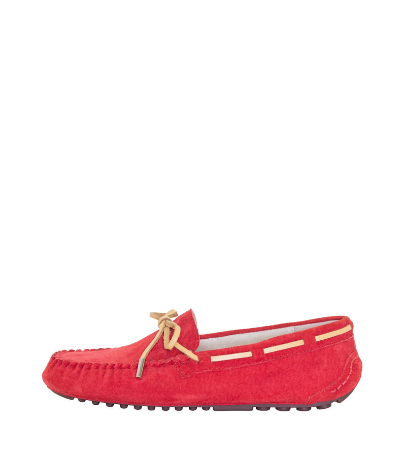 Lace rubber sole summer moccasin