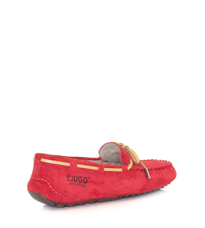Lace rubber sole summer moccasin