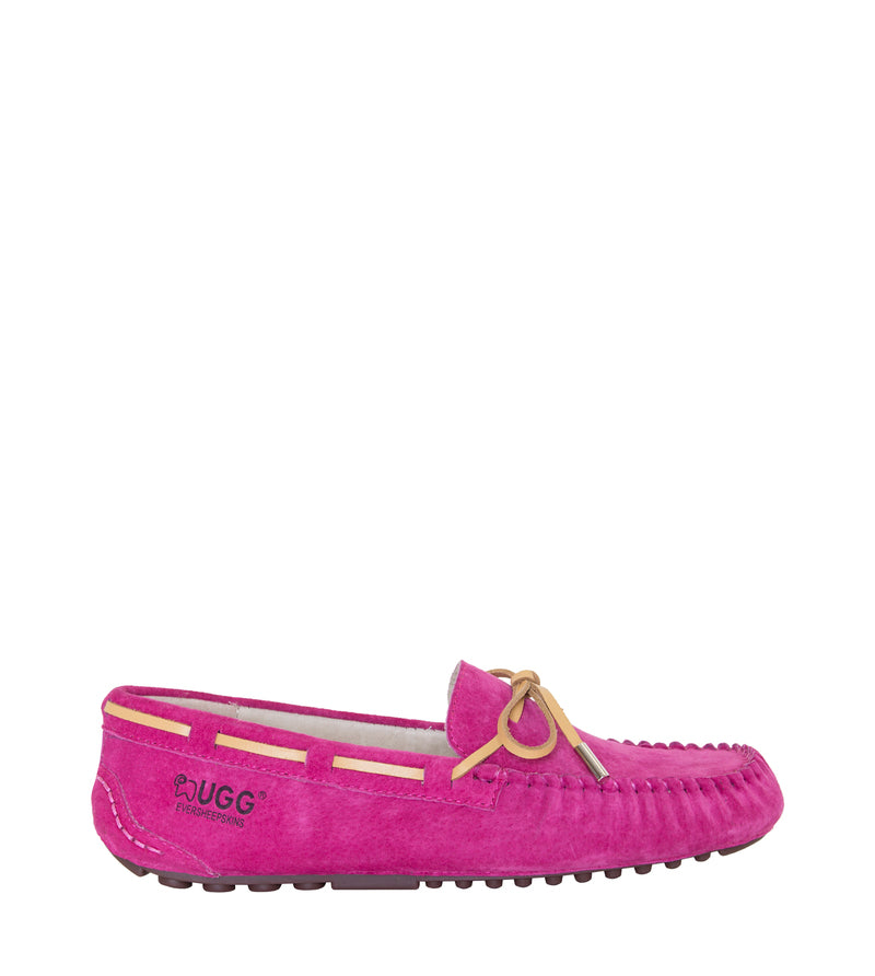 Lace rubber sole summer moccasin
