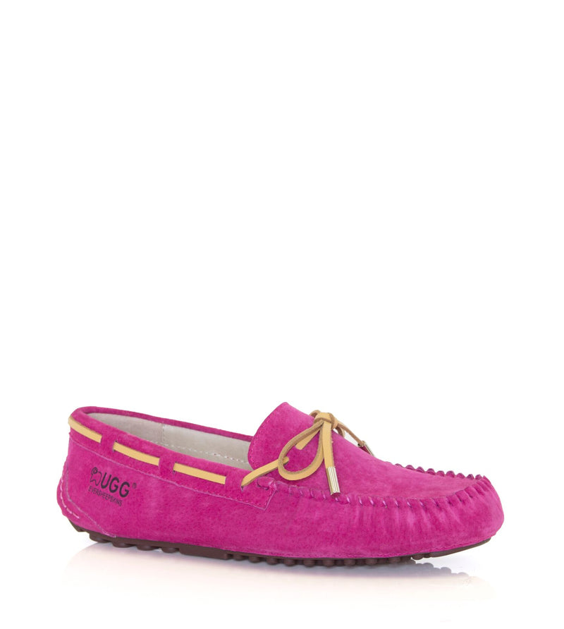 Lace rubber sole summer moccasin