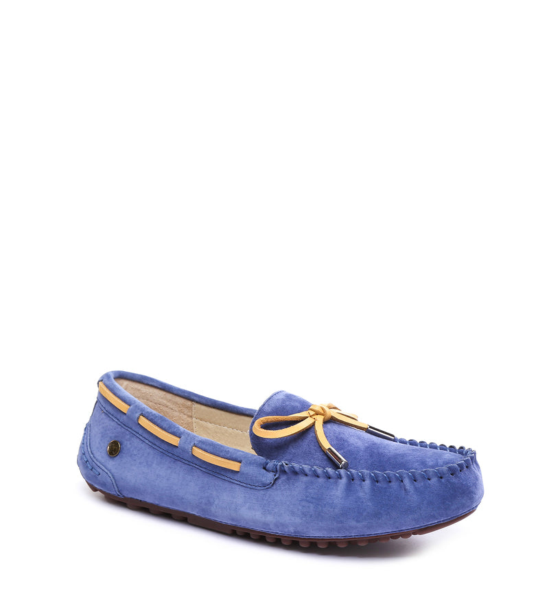 Lace rubber sole summer moccasin