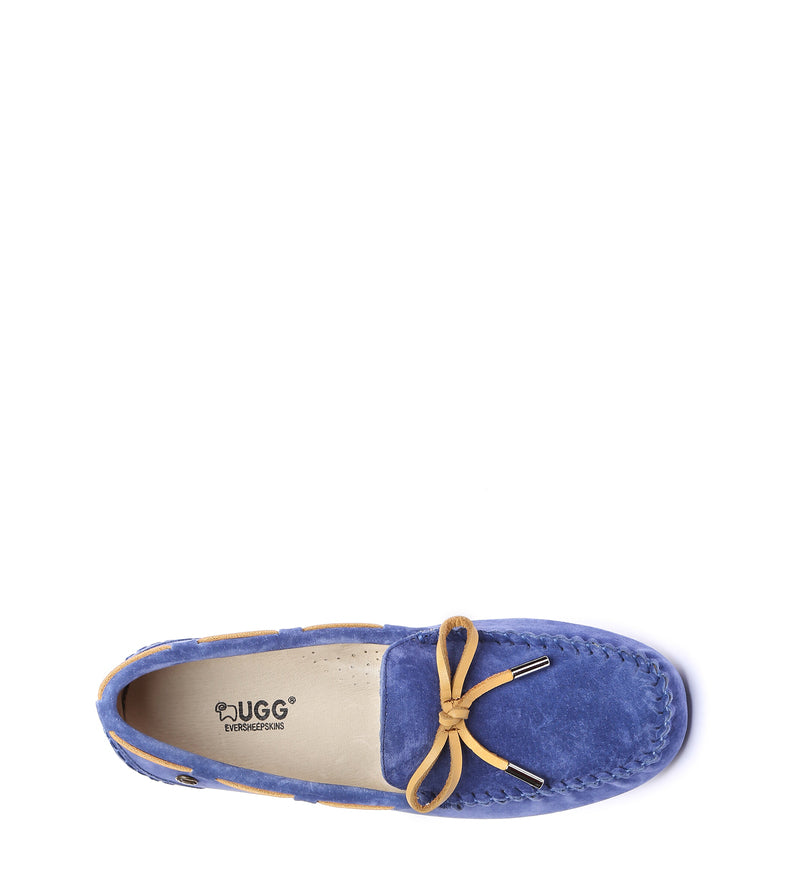 Lace rubber sole summer moccasin