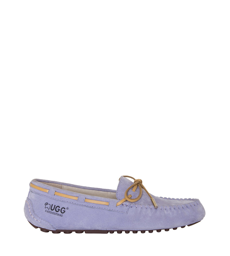 Lace rubber sole summer moccasin