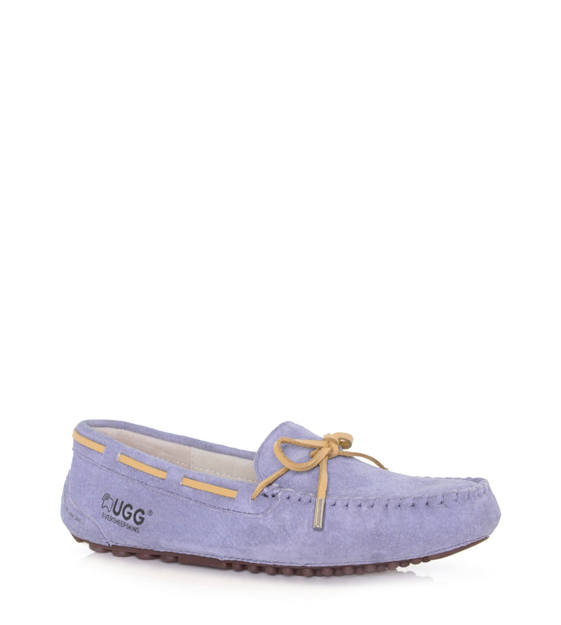 Lace rubber sole summer moccasin