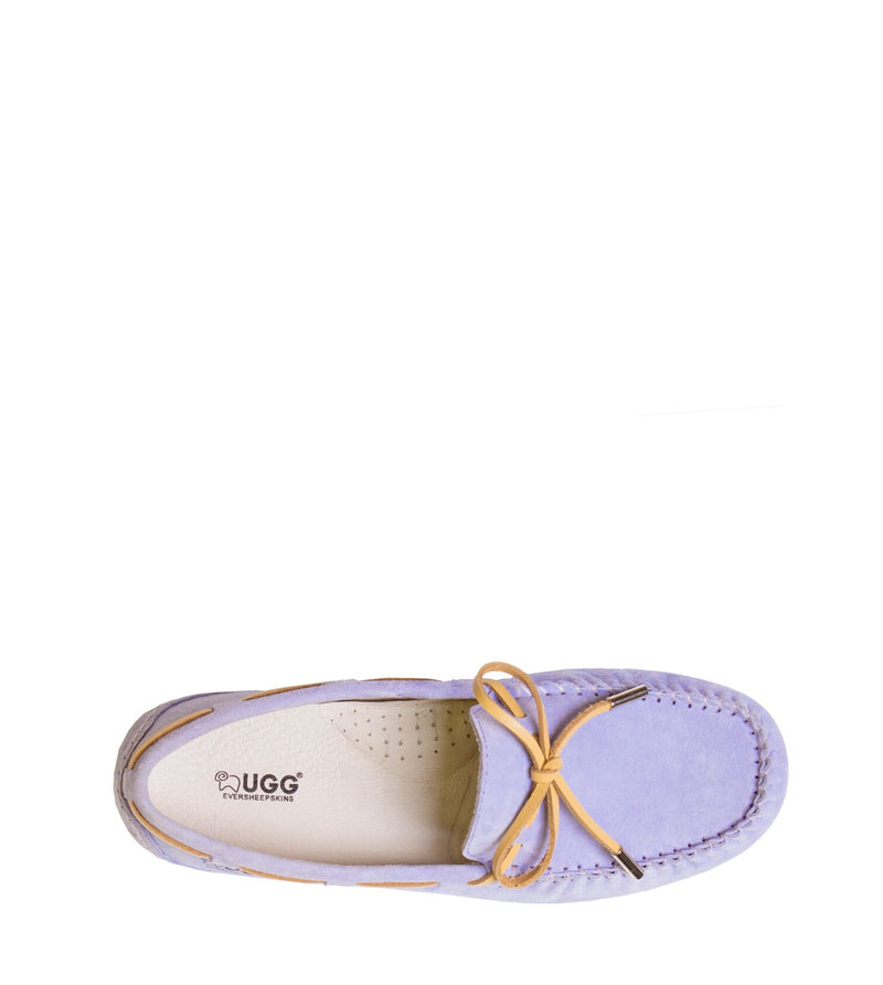 Lace rubber sole summer moccasin