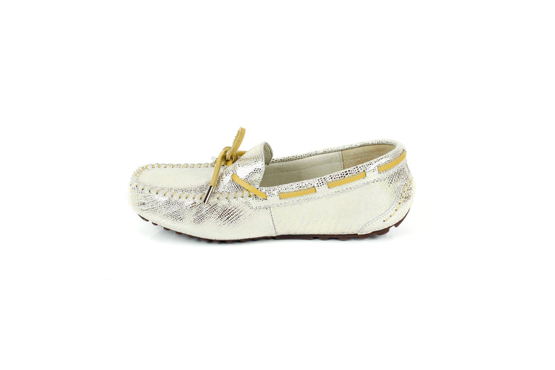 Lizard rubber sole summer moccasin