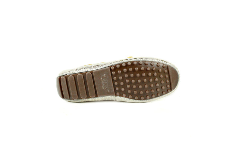 Lizard rubber sole summer moccasin