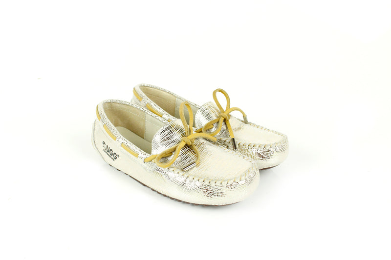 Lizard rubber sole summer moccasin