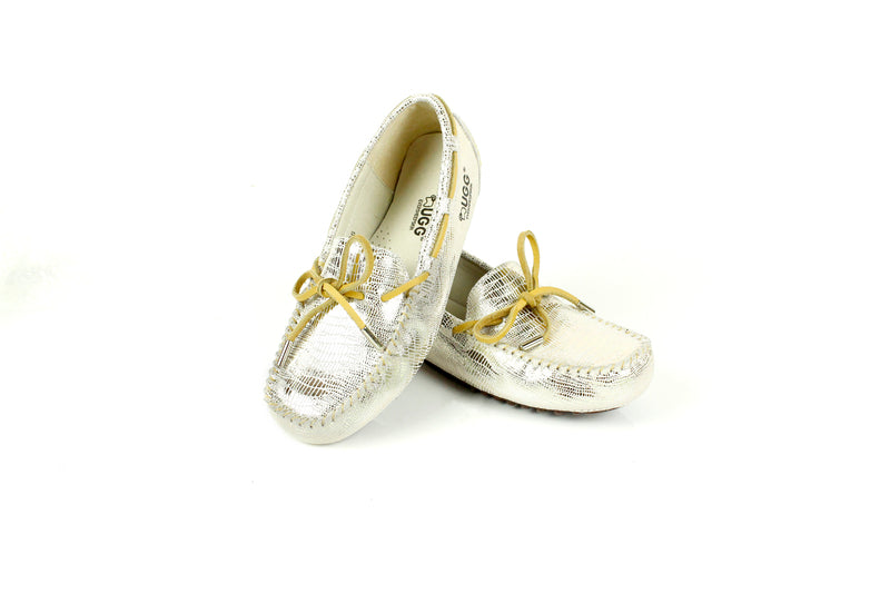 Lizard rubber sole summer moccasin