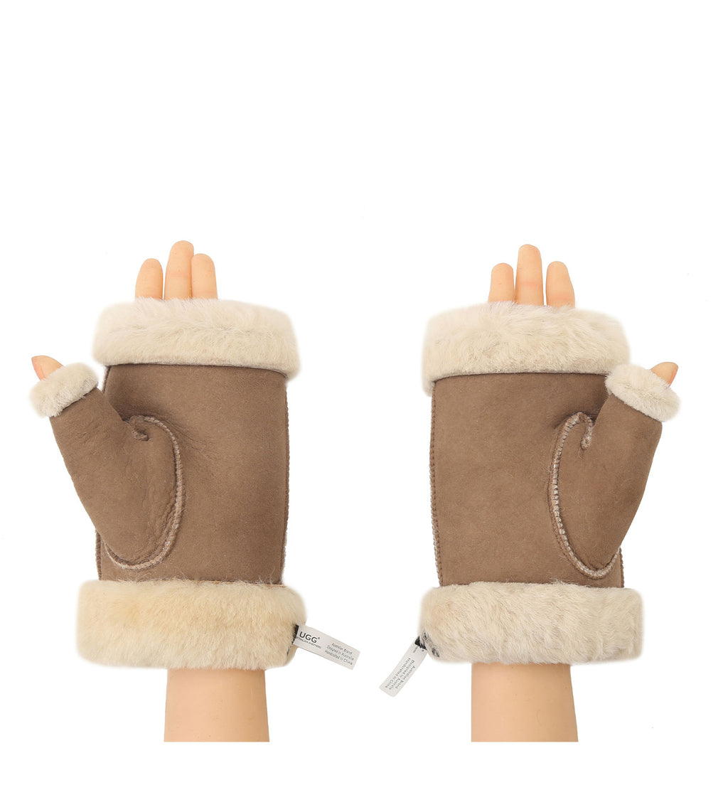 Fingerless Sheepskin Mittens