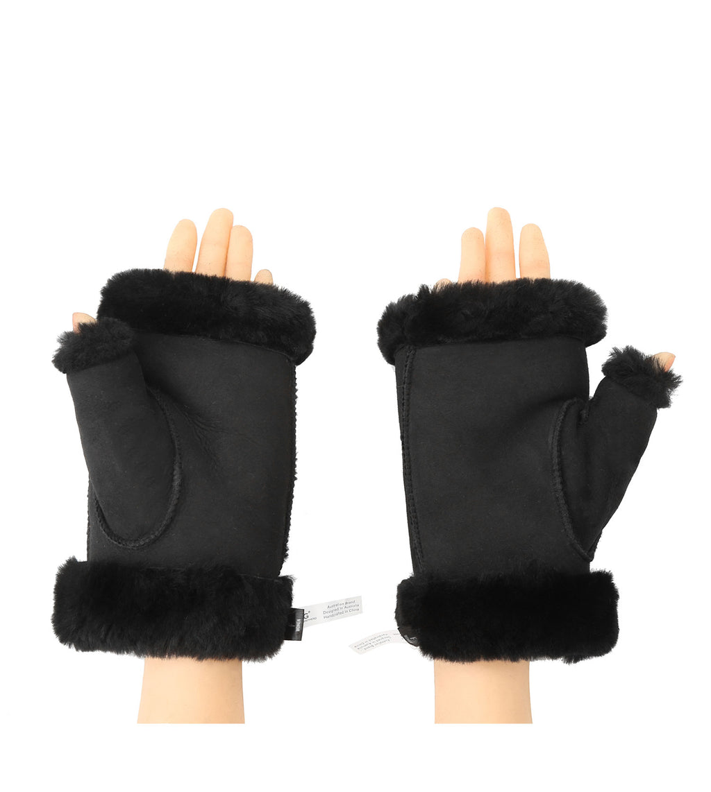 Fingerless Sheepskin Mittens