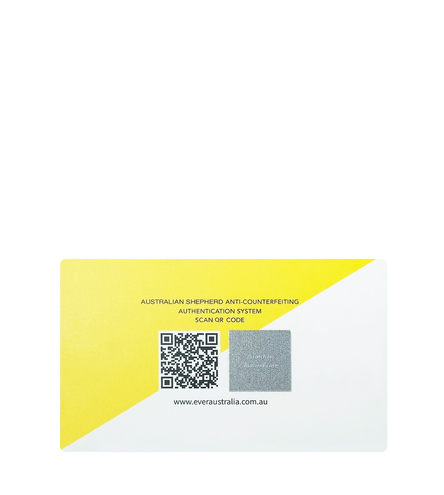 Authenticity Card