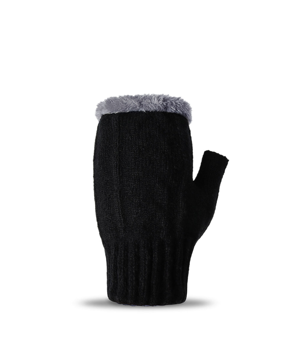 Fingerless Ultra Plush Knit Gloves