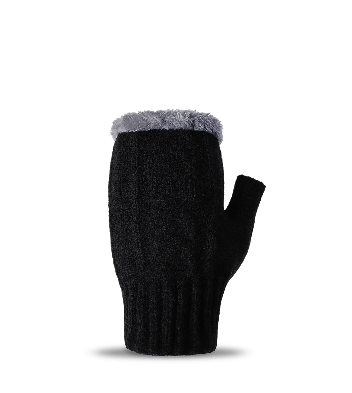 Fingerless Ultra Plush Knit Gloves