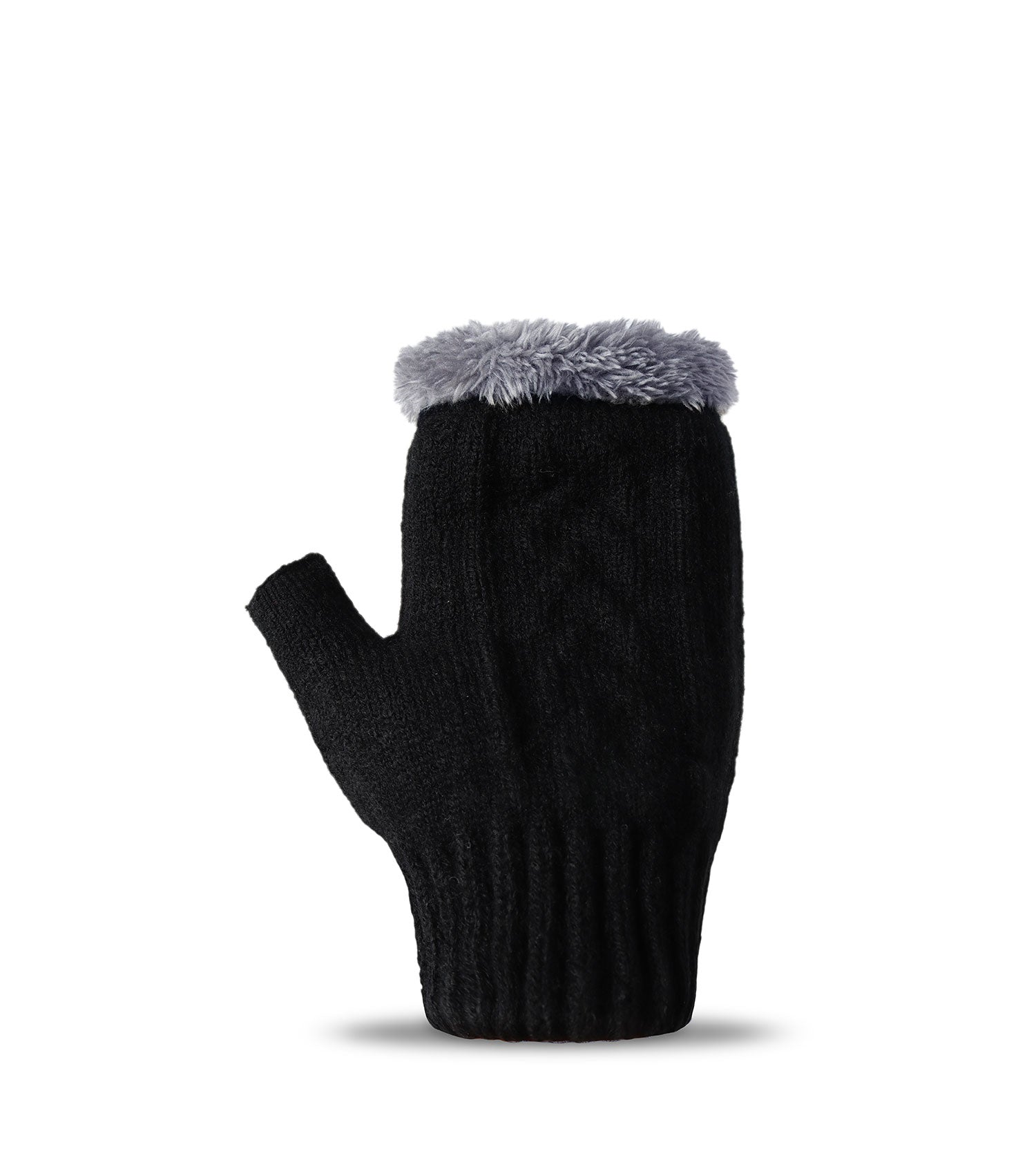 Fingerless Ultra Plush Knit Gloves