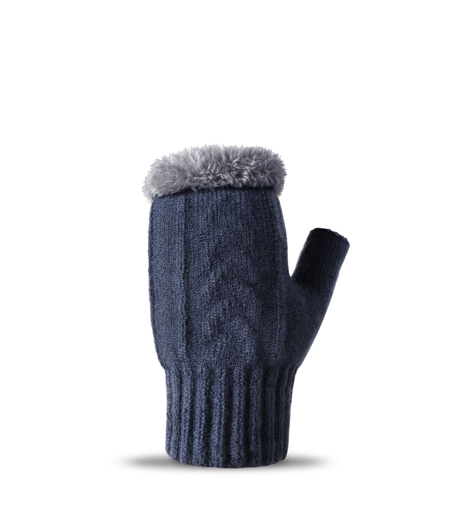 Fingerless Ultra Plush Knit Gloves