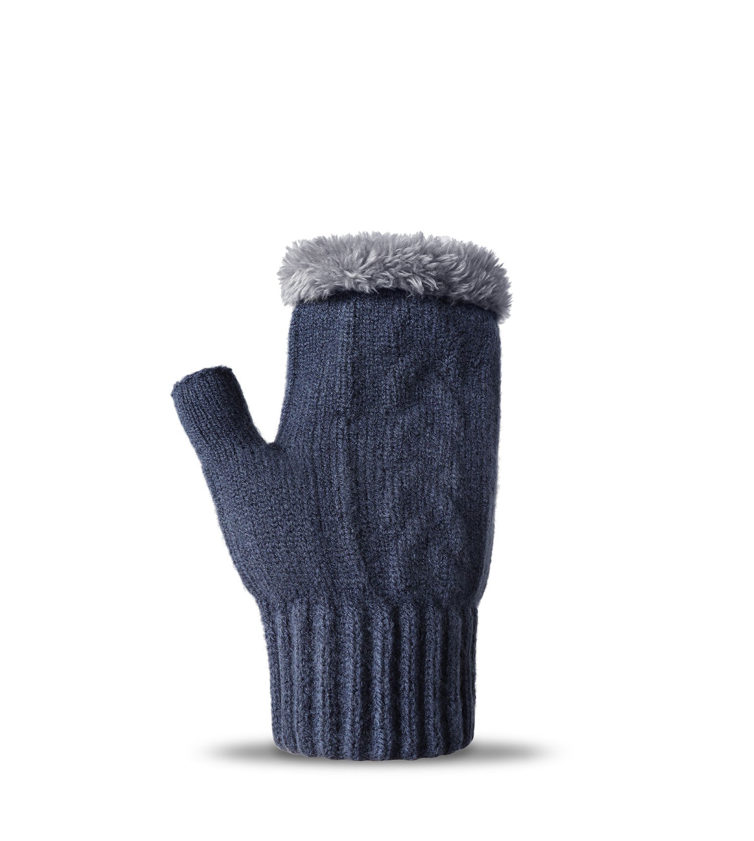 Fingerless Ultra Plush Knit Gloves