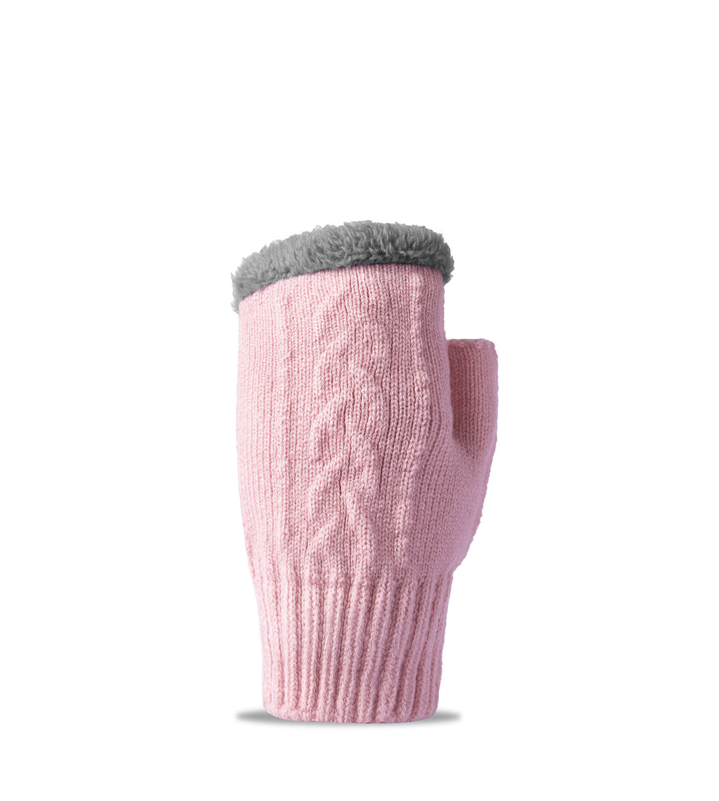 Fingerless Ultra Plush Knit Gloves