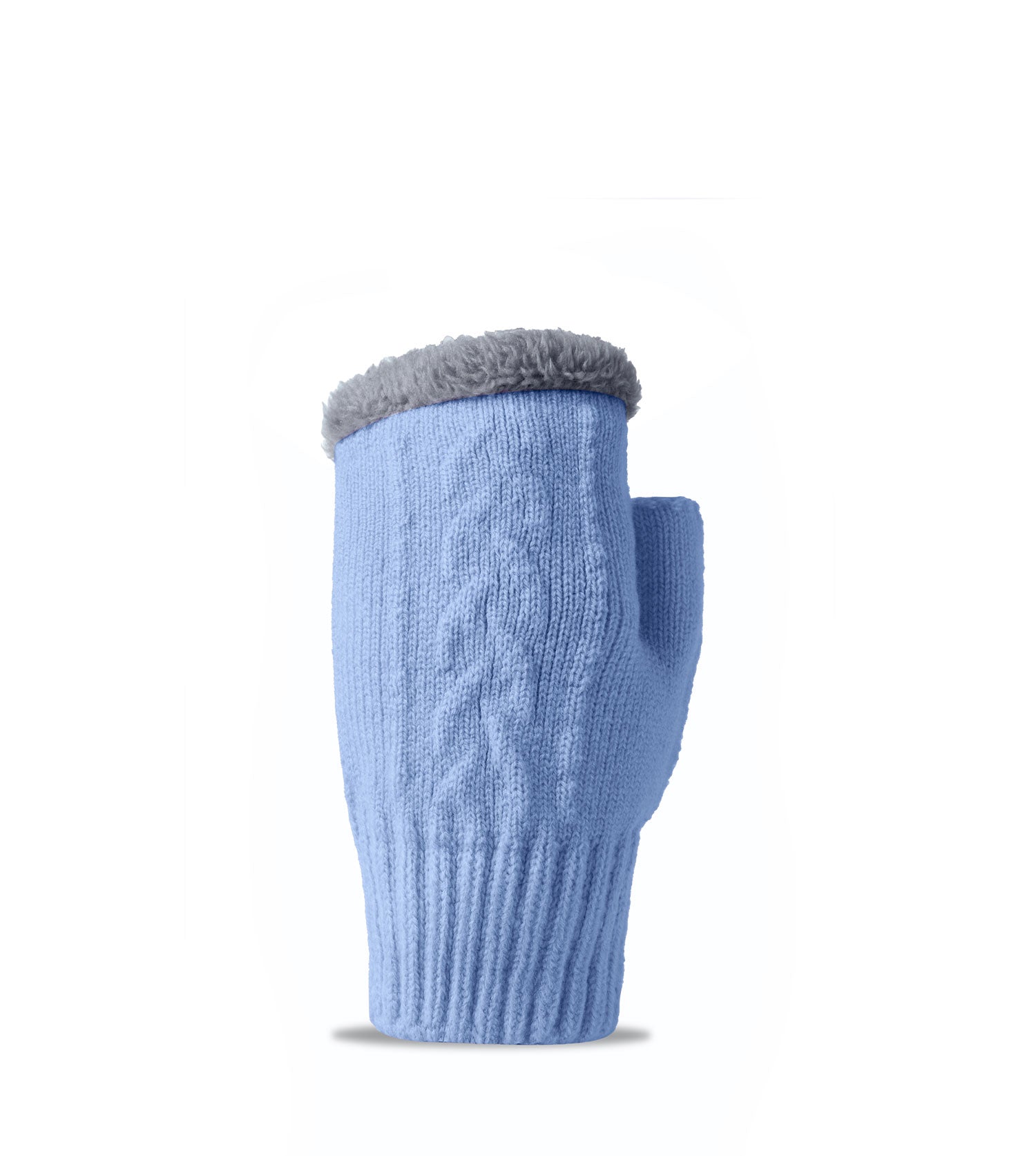 Fingerless Ultra Plush Knit Gloves