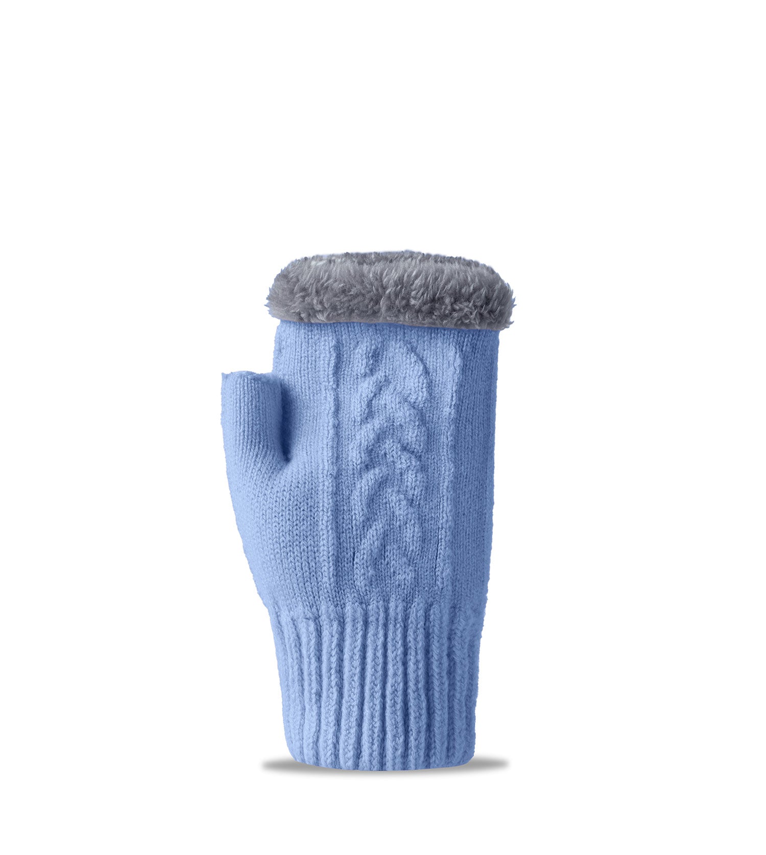 Fingerless Ultra Plush Knit Gloves
