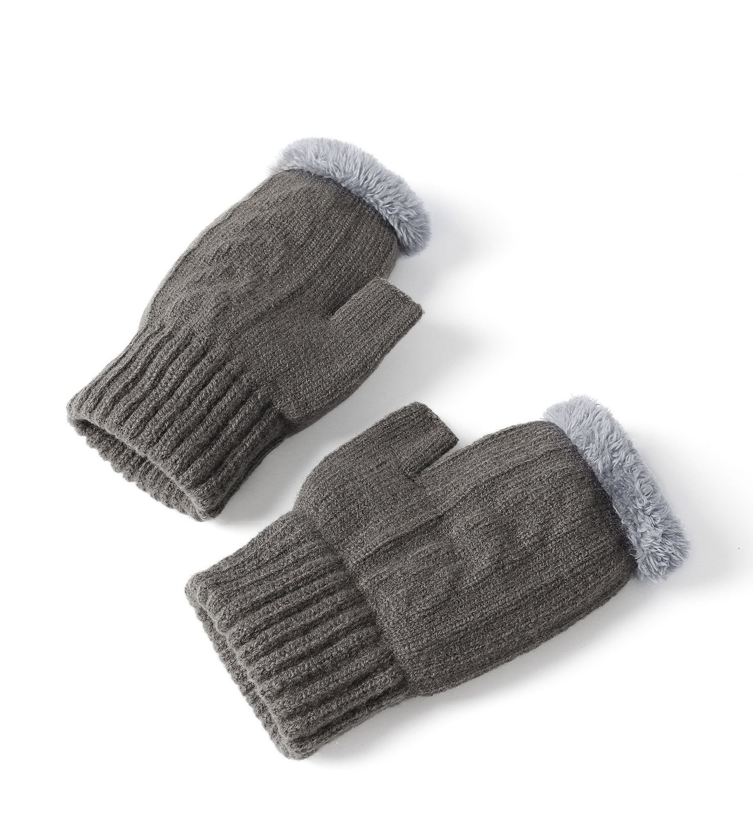 Fingerless Ultra Plush Knit Gloves