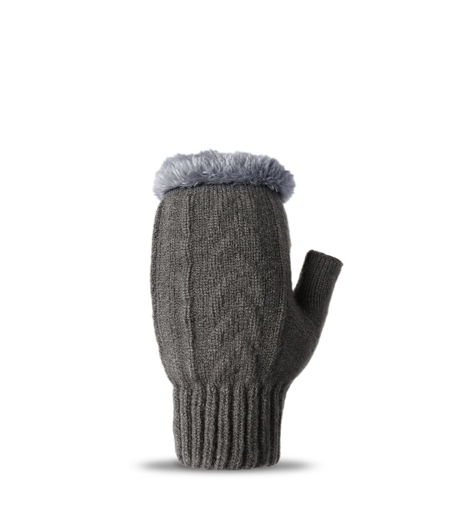 Fingerless Ultra Plush Knit Gloves
