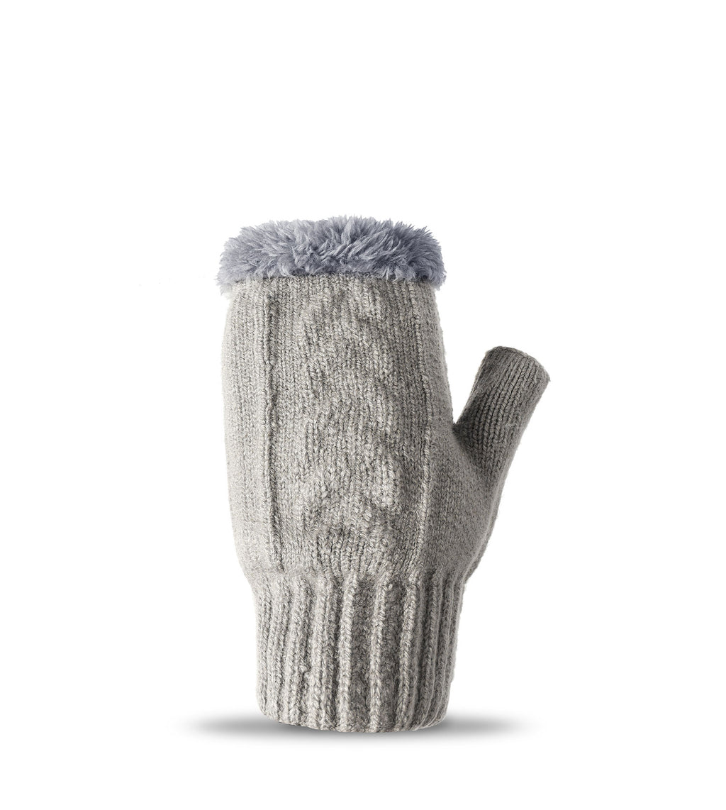Fingerless Ultra Plush Knit Gloves