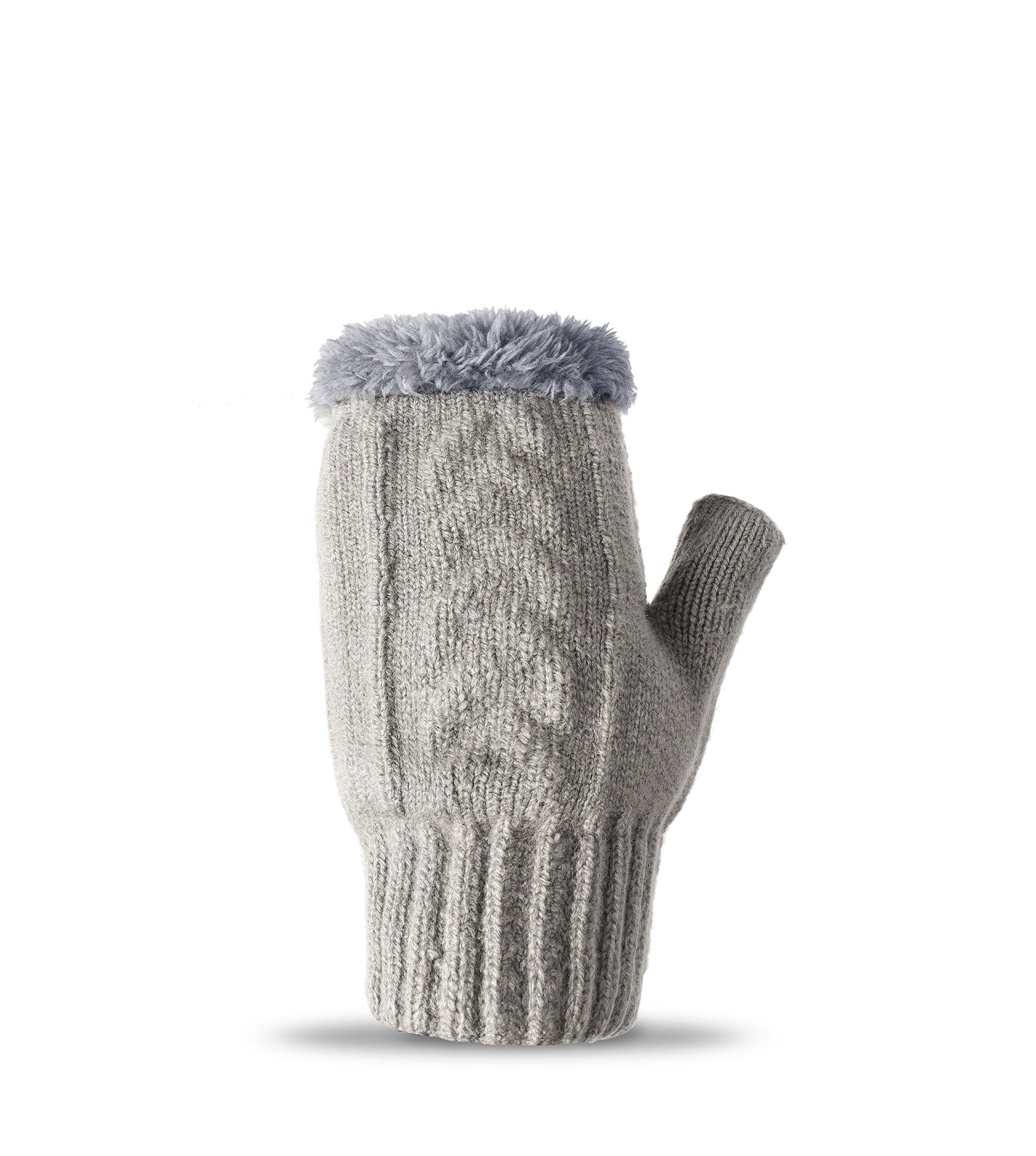 Fingerless Ultra Plush Knit Gloves