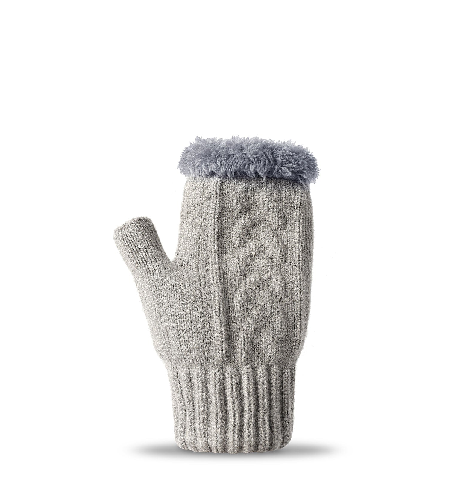 Fingerless Ultra Plush Knit Gloves