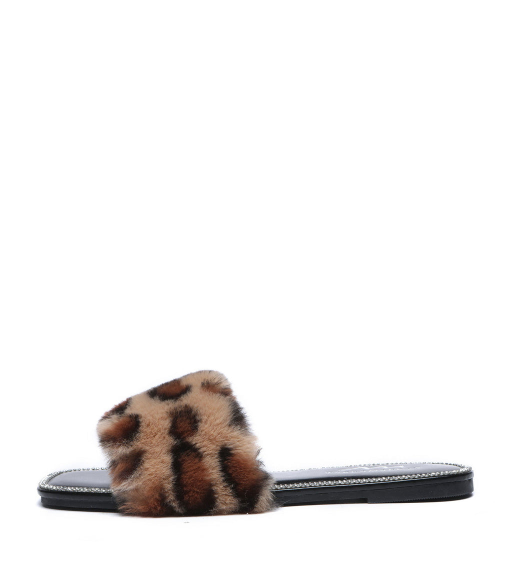 Fluffy Diamante Sandals