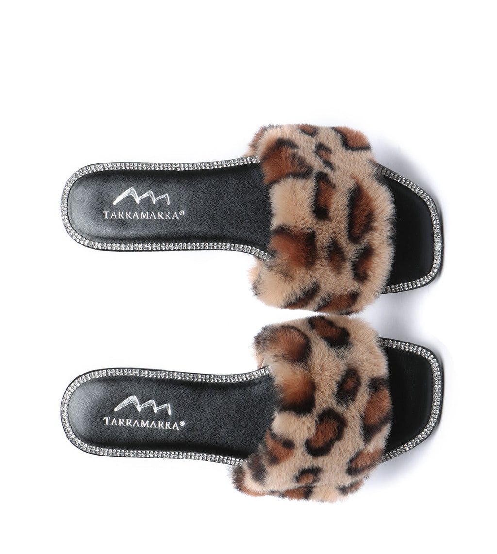 Fluffy Diamante Sandals
