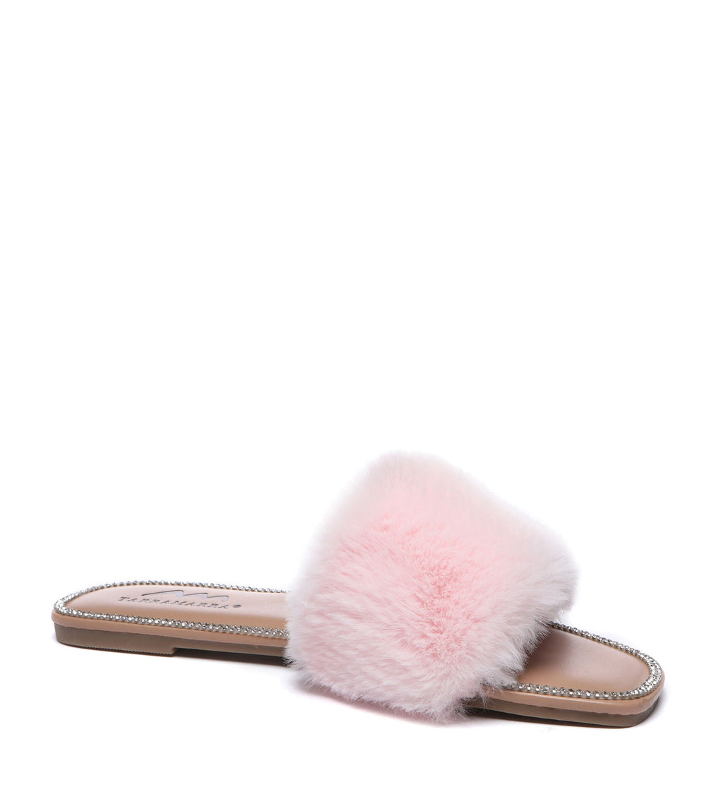 Fluffy Diamante Sandals