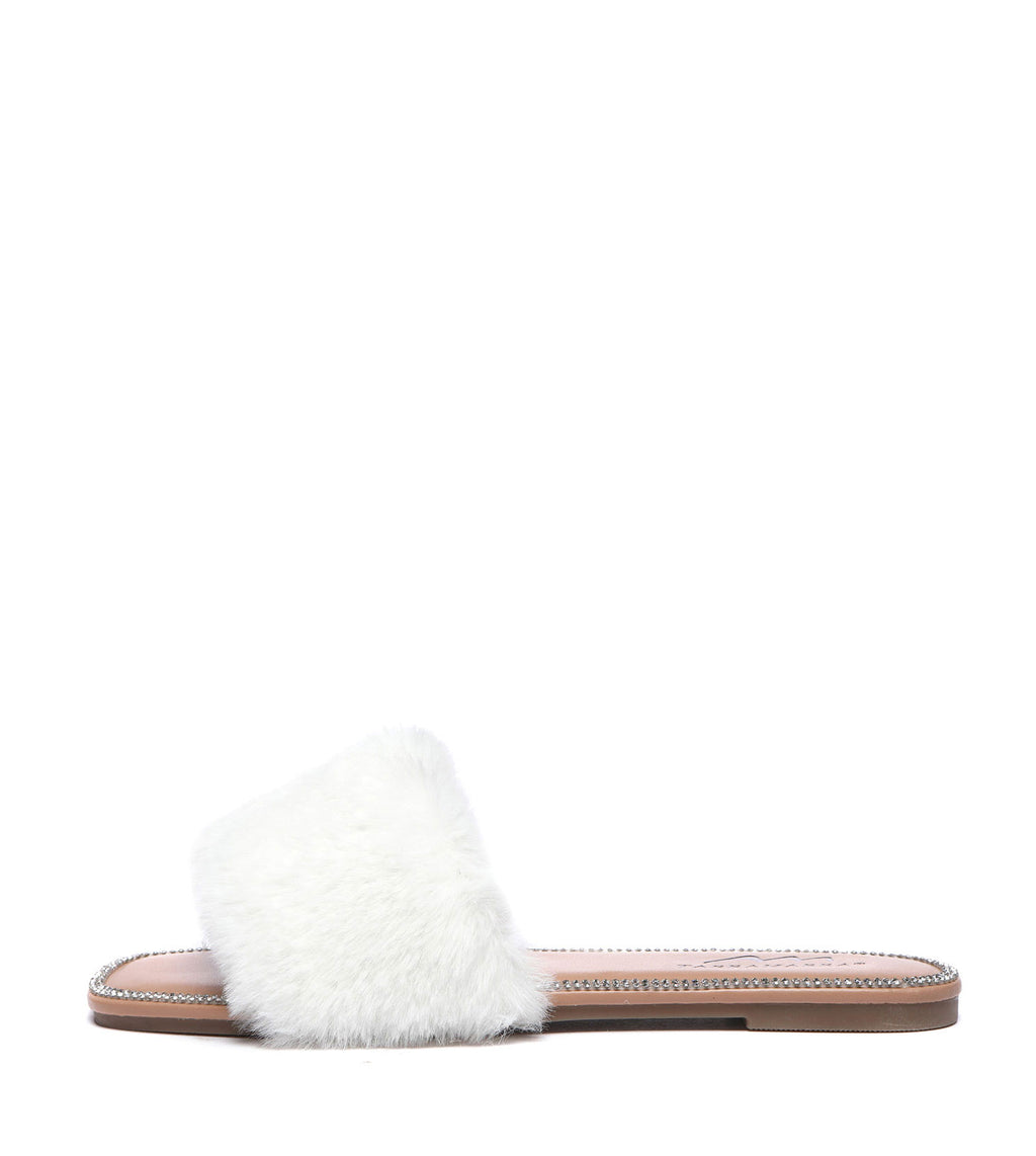 Fluffy Diamante Sandals