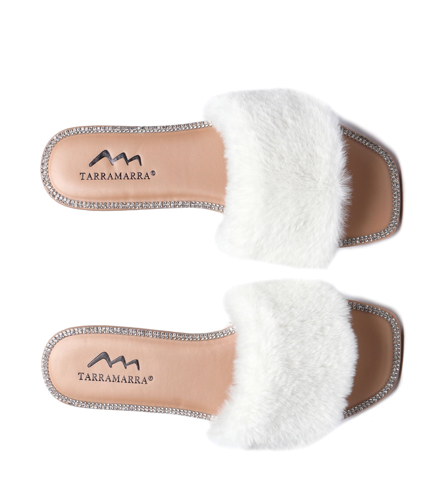 Fluffy Diamante Sandals