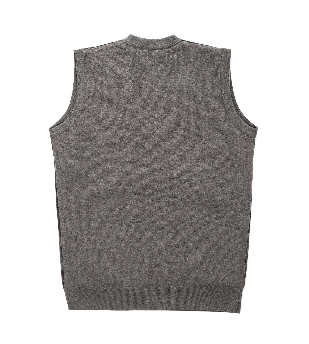 Plaid Knitted Wool Vest
