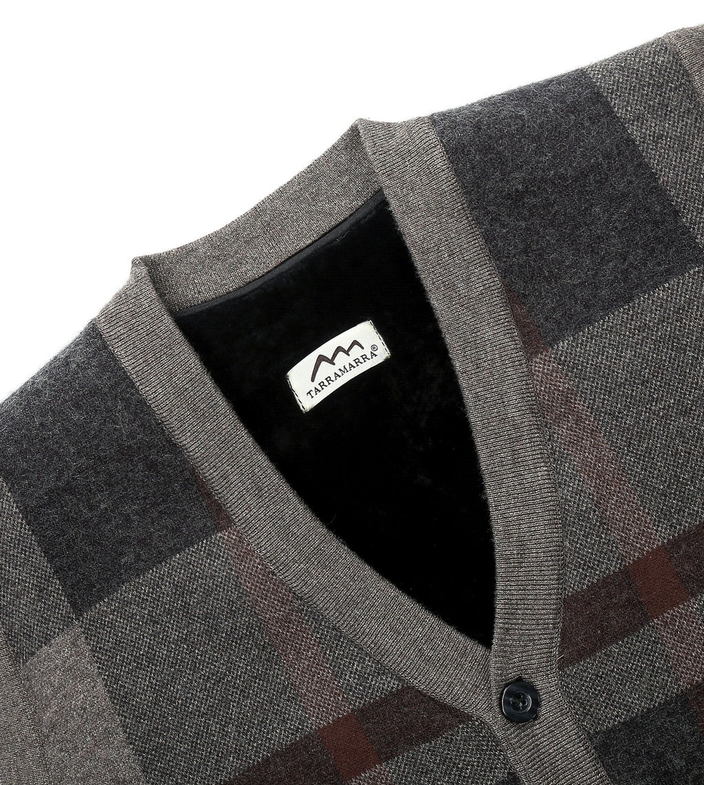 Plaid Knitted Wool Vest