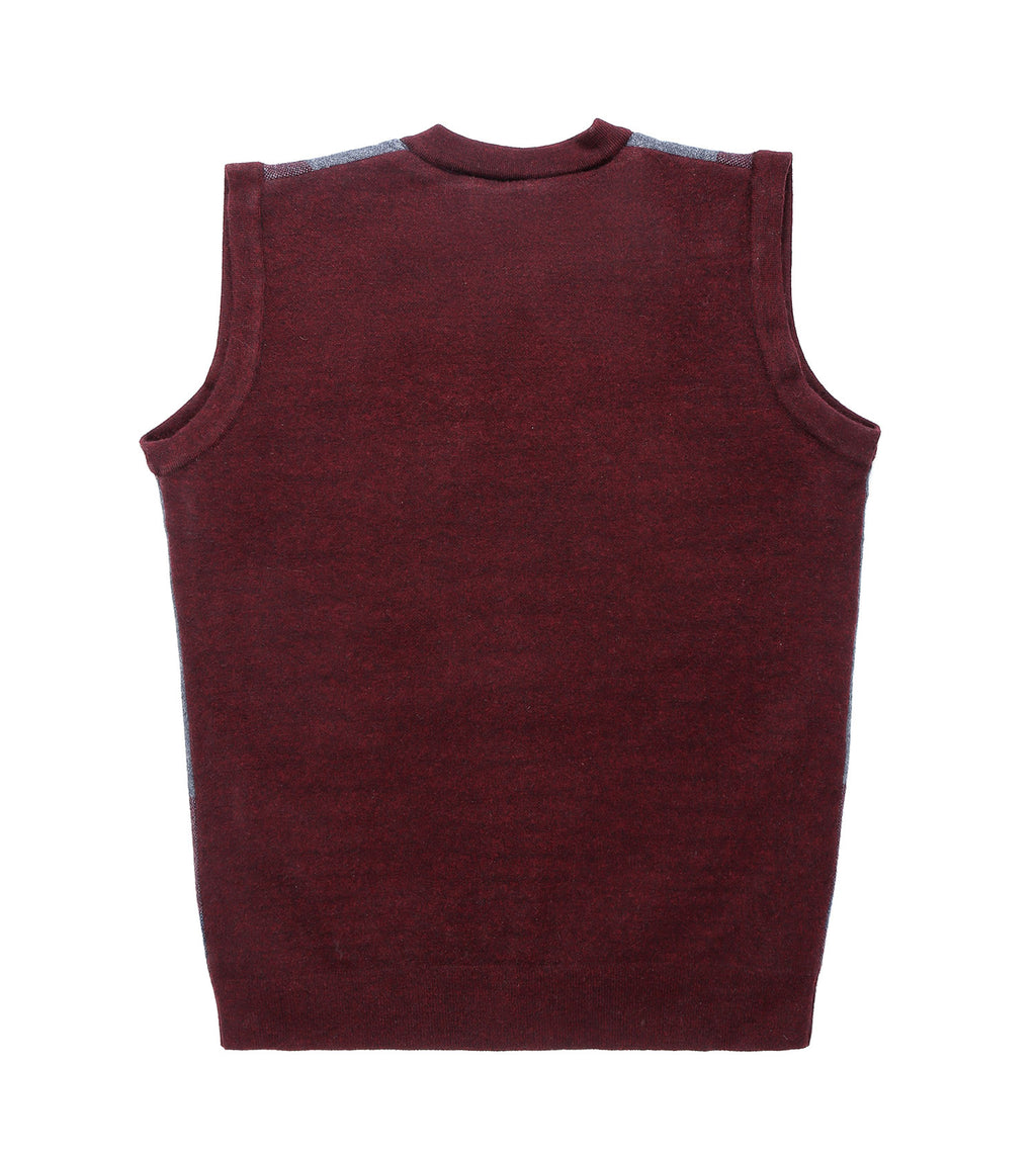 Plaid Knitted Wool Vest