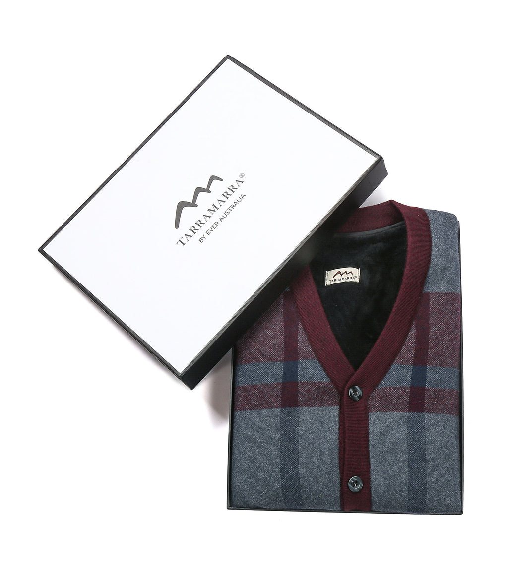 Plaid Knitted Wool Vest