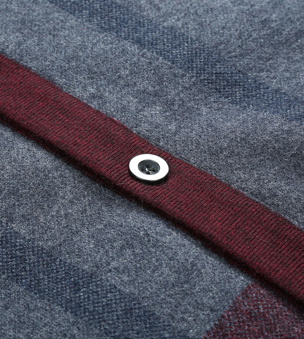 Plaid Knitted Wool Vest