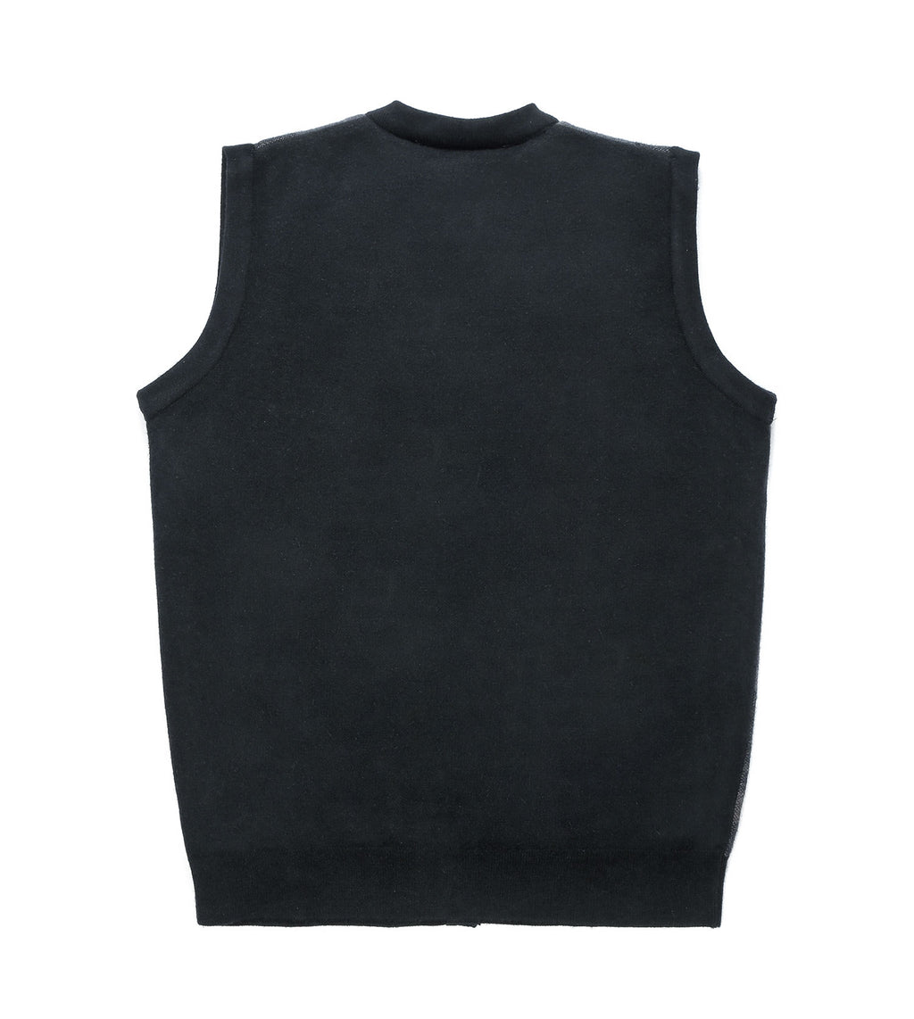 Plaid Knitted Wool Vest
